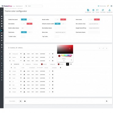 ماژول تنظیم رنگ و فونت قالب در پرستاشاپ