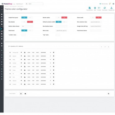ماژول تنظیم رنگ و فونت قالب در پرستاشاپ