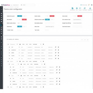 ماژول تنظیم رنگ و فونت قالب در پرستاشاپ