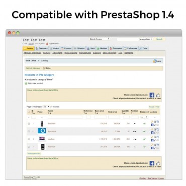 ماژول اشتراک محصولات در شبکه اجتماعی از طریق Backoffice