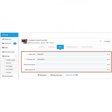ماژول وبلاگ خیره کننده پرستاشاپ