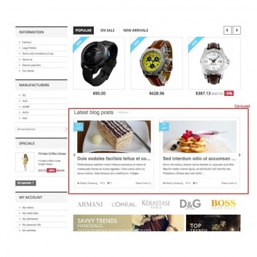 ماژول وبلاگ خیره کننده پرستاشاپ