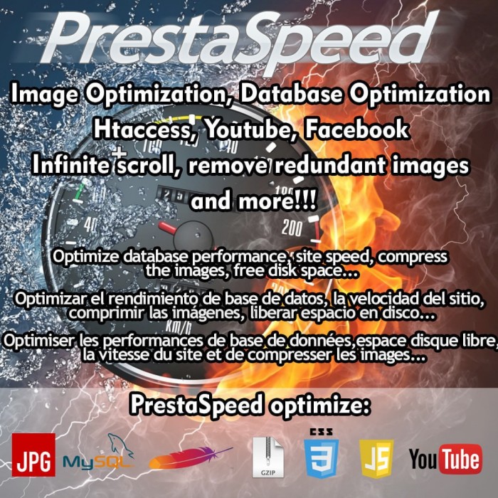 ماژول بهینه سازی تصاویر و دیتابیس پرستاشاپ - PrestaSpeed
