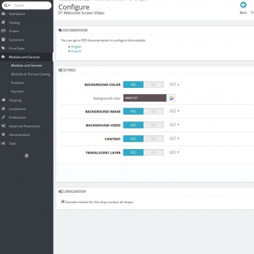 ماژول ویدیوی خوشامدگویی پرستاشاپ