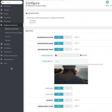 ماژول ویدیوی خوشامدگویی پرستاشاپ