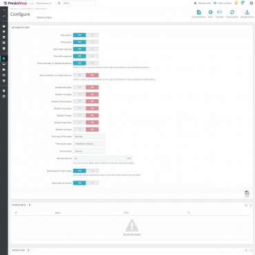 ماژول پرستاشاپی تعیین زمان و روز تحویل سفارش توسط مشتریان
