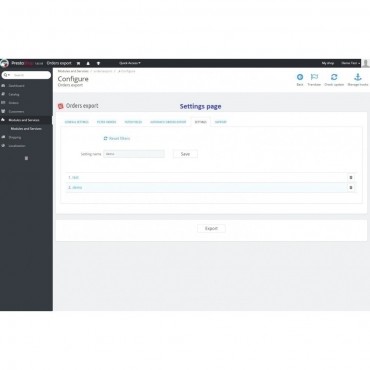 ماژول خروجی گیری از سفارشات پرستاشاپی در قالب CSV و EXcel