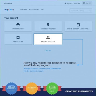 ماژول همکاری در فروش و بازاریابی پرستاشاپ