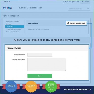 ماژول همکاری در فروش و بازاریابی پرستاشاپ