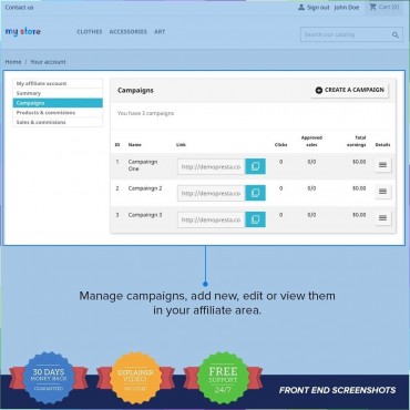 ماژول همکاری در فروش و بازاریابی پرستاشاپ