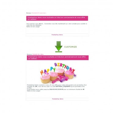 ماژول تبریک زادروز کاربران با کد تخفیف پرستاشاپ