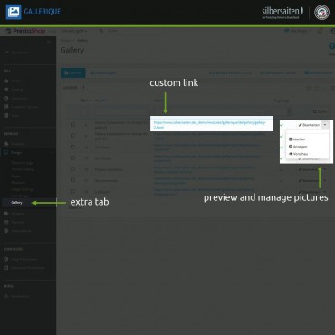 ماژول ایجاد گالری تصاویر در فروشگاه پرستاشاپی