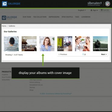 ماژول ایجاد گالری تصاویر در فروشگاه پرستاشاپی