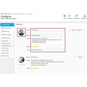 ماژول نمایش رضایت و تاییدیه مشتریان پرستاشاپ