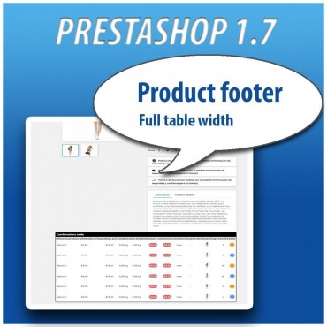 ماژول درج جدول ترکیبات در صفحه محصولات پرستاشاپ