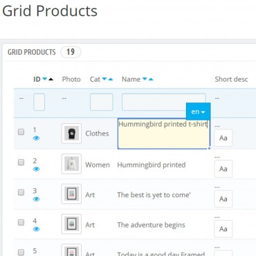 ماژول ویرایش سریع محصولات و آیتم ها در پرستاشاپ