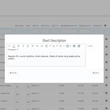 ماژول ویرایش سریع محصولات و آیتم ها در پرستاشاپ
