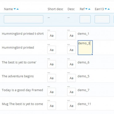 ماژول ویرایش سریع محصولات و آیتم ها در پرستاشاپ