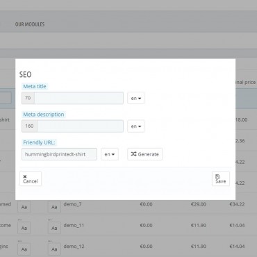 ماژول ویرایش سریع محصولات و آیتم ها در پرستاشاپ