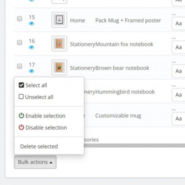 ماژول ویرایش سریع محصولات و آیتم ها در پرستاشاپ