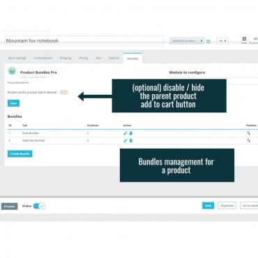 ماژول فروش ضربدری و ایجاد پکیج محصولات پرستاشاپ