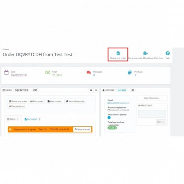 ماژول حذف سفارشات پرستاشاپ نسخه تجاری