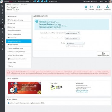 ماژول افزایش سرعت، پاکسازی اطلاعات اضافی و بهینه سازی فروشگاه پرستاشاپی