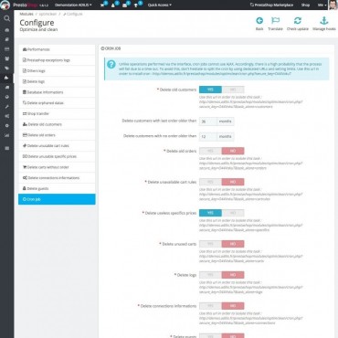 ماژول افزایش سرعت، پاکسازی اطلاعات اضافی و بهینه سازی فروشگاه پرستاشاپی