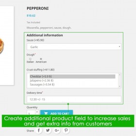 ماژول ترکیبات اضافی محصول پرستاشاپ
