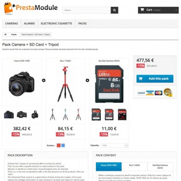 ماژول فروش گروهی محصولات مرتبط پرستاشاپ در قالب یک پکیج