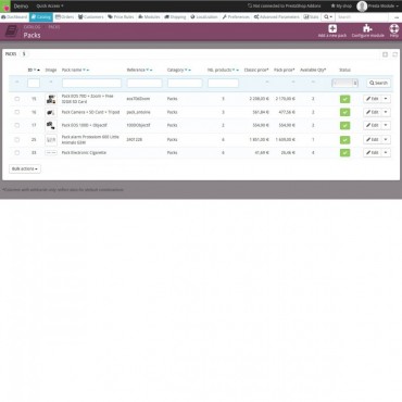 ماژول فروش گروهی محصولات مرتبط پرستاشاپ در قالب یک پکیج