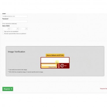 ماژول تایید ایمیل ثبت نامی مشتریان و ریکپچای ضد اسپم گوگل پرستاشاپ