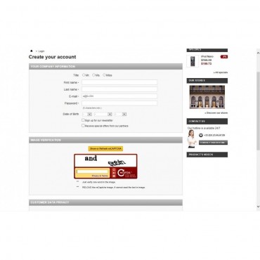 ماژول تایید ایمیل ثبت نامی مشتریان و ریکپچای ضد اسپم گوگل پرستاشاپ