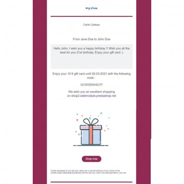 ماژول ایجاد گیفت کارت و کارت هدیه پرستاشاپ