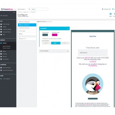 ماژول ایجاد گیفت کارت و کارت هدیه پرستاشاپ