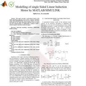 شبیه سازی مقاله Modelling of single Sided Linear Induction Motor by MATLAB/SIMULINK