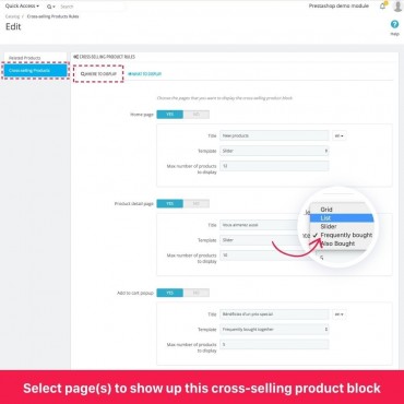 ماژول فروش ضربدری پرستاشاپ کاری از Globo