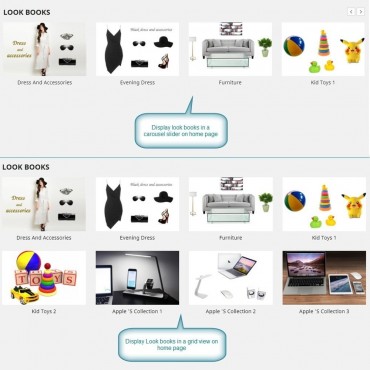 ماژول لوک بوک پرستاشاپ ساخت گالری تصاویر مجموعه محصول