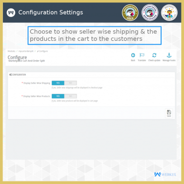 ماژول اکستنشن وبکول جداکننده سبد خرید و سفارشات