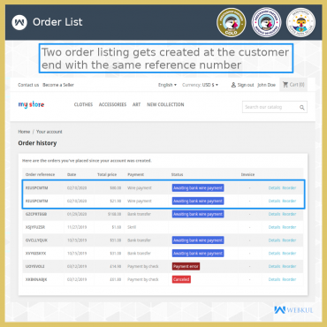 ماژول اکستنشن وبکول جداکننده سبد خرید و سفارشات
