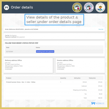 ماژول اکستنشن وبکول جداکننده سبد خرید و سفارشات