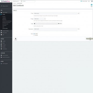 ماژول کتاب آشپزی پرستاشاپ