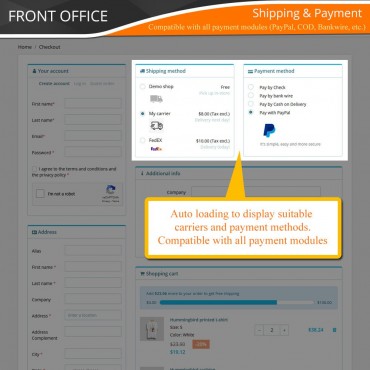 ماژول پرداخت در یک صفحه پرستاشاپ کاری از شرکت ETS-Soft