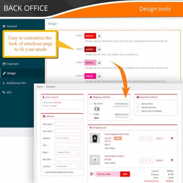 ماژول پرداخت در یک صفحه پرستاشاپ کاری از شرکت ETS-Soft