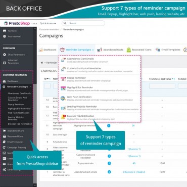 ماژول یادآوری سبدهای خرید رها شده با امکان ارسال ایمیل خودکار