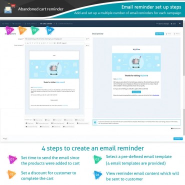 ماژول یادآوری سبدهای خرید رها شده با امکان ارسال ایمیل خودکار