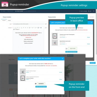 ماژول یادآوری سبدهای خرید رها شده با امکان ارسال ایمیل خودکار