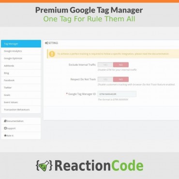 ماژول مدیریت تگ گوگل - Premium Google Tag Manager Module