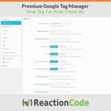 ماژول مدیریت تگ گوگل - Premium Google Tag Manager Module