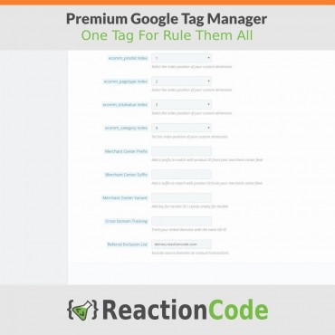 ماژول مدیریت تگ گوگل - Premium Google Tag Manager Module
